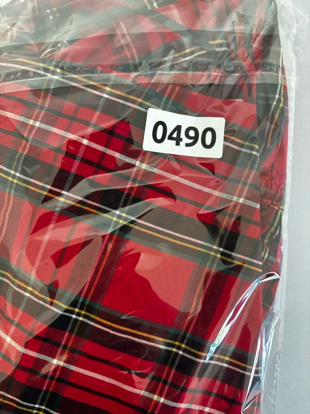 Old Navy Red Tartan Plaid Puff Sleeve Smocked Peplum Top Size L Cottagecore